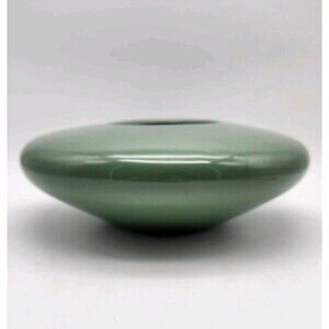 Vintage Haeger MCM Earthy Green Oval Ceramic Vase Planter - Large 10" x 3.5"